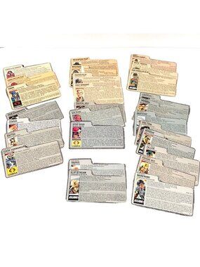 Vintage 1980s G.I. Joe File Cards - COBRA, G.I. Joe, The Enemy - Lot of 27